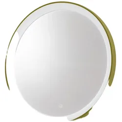 Gea Luce Krizia 25W LED-Wandleuchte mit Spiegel, Antibeschlag, Touch-Dimmfunktion, Farbtemperatur 3000K-4000K, salbeigrüner Aluminiumrahmen - Gealuce