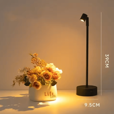 Inspire Curations Retro Rechargeable LED Touch Desk Lamp High Pole Spotlight Table Light black 1