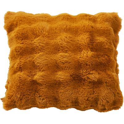 Dekokissen DONE. "Aura", orange (gold, unifarben), B:50cm L:50cm, Polyester, Dekokissen_Sitzkissen_Kissenhüllen, 3D Wellenstruktur