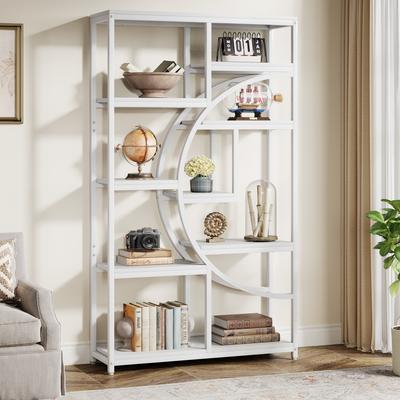 Bluebell Bookshelf Industrial 5 Tier Etagere Bookcase, Freestanding Tall Bookshelves