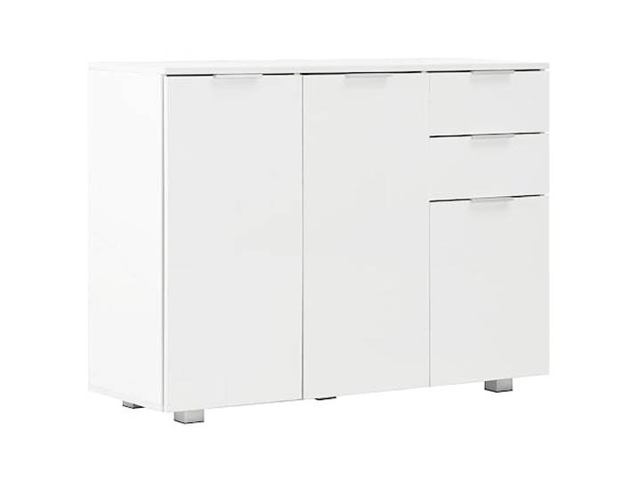 vidaXL Sideboard Hochglanz-Weiß 107x35x80,5 cm