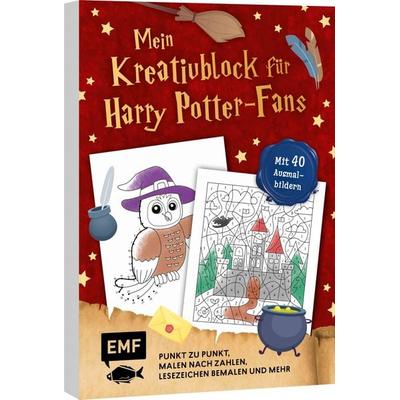 Mein zauberhafter Kreativblock für Harry Potter-Fans – Mit 40 Motiven zum Aus- und Weitermalen, Taschenbuch von , Edition Michael Fischer / EMF