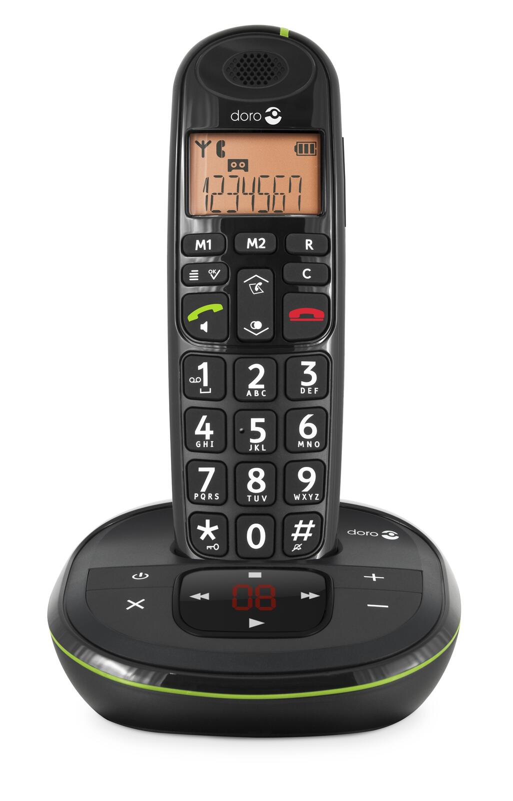 doro Schnurloses Telefon 380102 schwarz