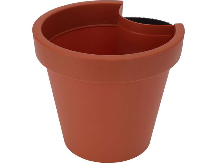 Fallrohr-Blumentopf, rund, terracotta, Regenrohrtopf, Ø 23 cm