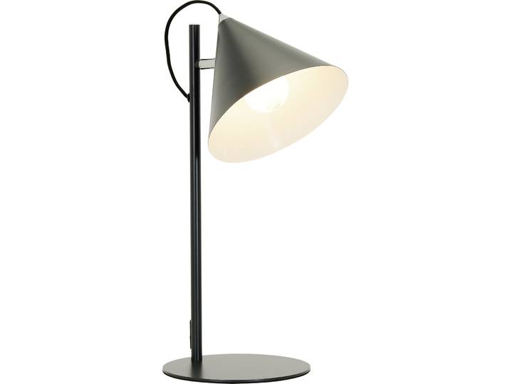 Tischlampe Charly schwarz Metall H 45 cm