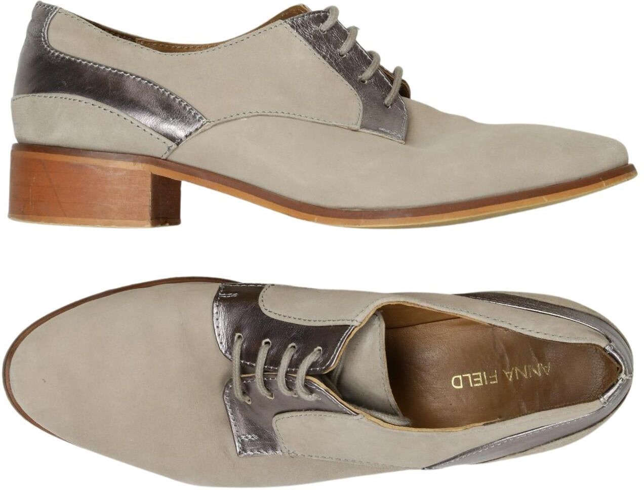 Anna Field Damen Halbschuh, Beige, Gr. EU 39, Leder - Second Hand