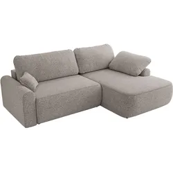 ECKSCHLAFSOFA CUBO L Hellgrau Struktur - rechts