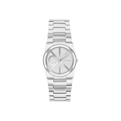 Quarzuhr CALVIN KLEIN "CK UNITE", silber (silberfarben, silberfarben), Armbanduhren, Damen, silberfarben, Quarzuhr, Armbanduhr, Damenuhr, Edelstahlarmband, analog