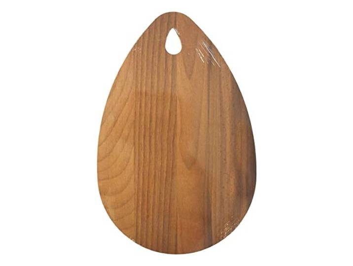 Fackelmann 521765 kleine snijplank, ovaal, snijplank, keukenplank, hout, bruin, 21 x 12 cm