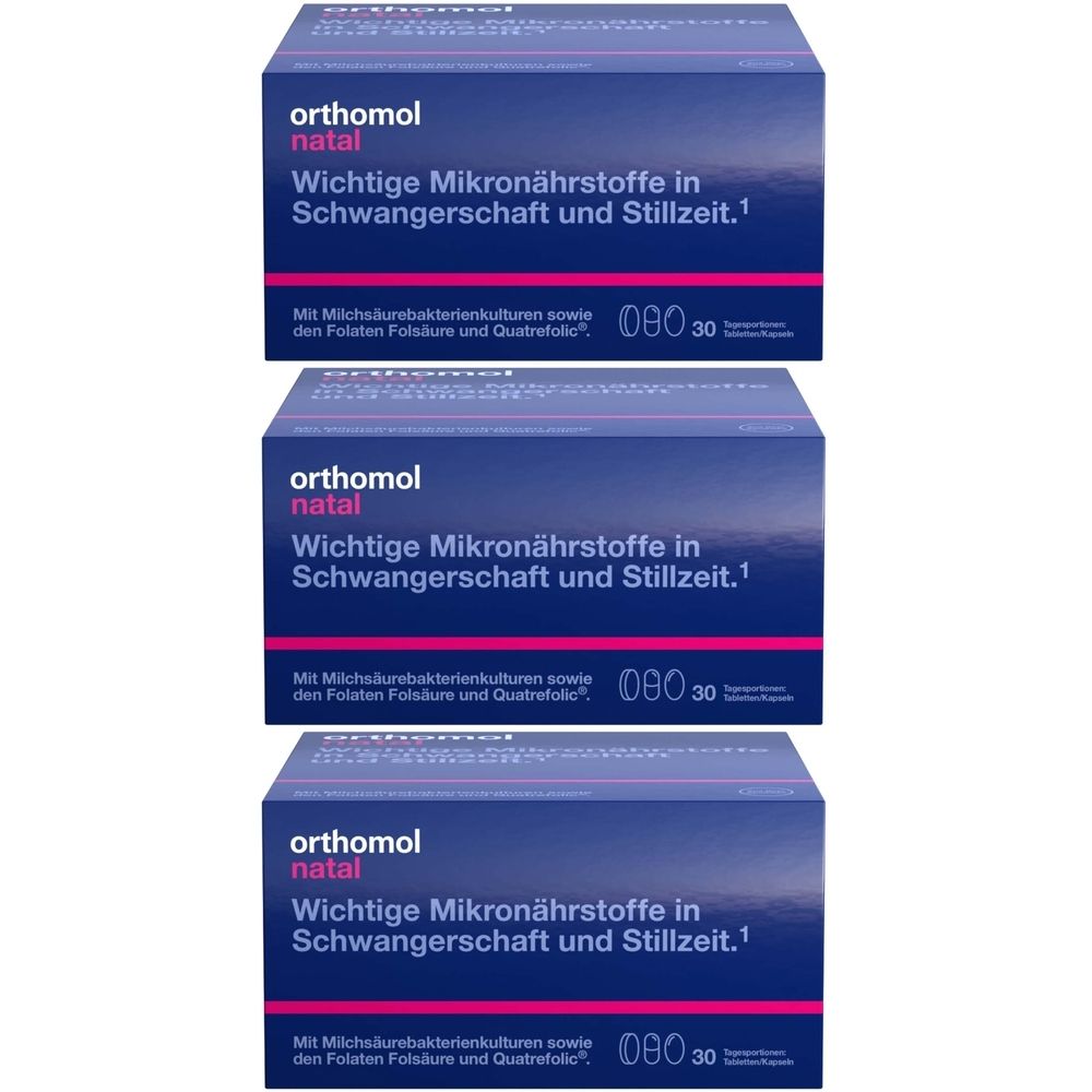 3x Orthomol Natal Tabletten/ Kapseln 3x30 St Kombipackung