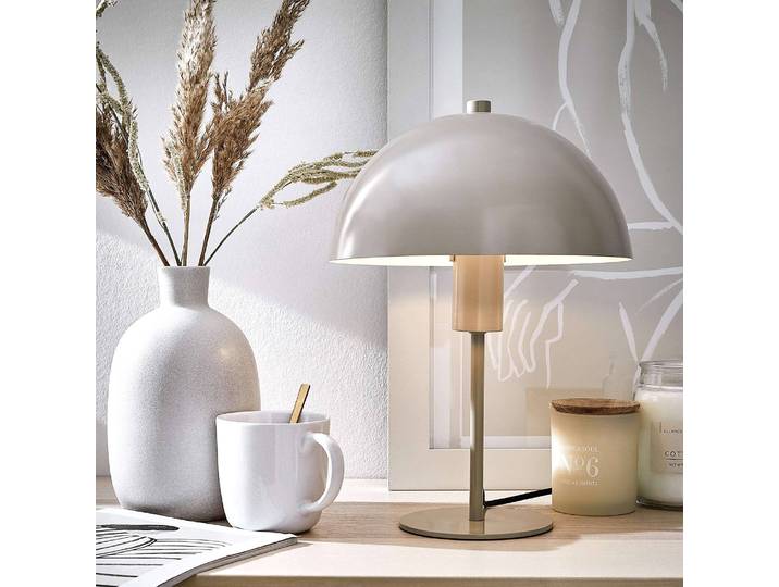 Lampe TOPEE Ø 25cm Beige/Beige Fer verni E27