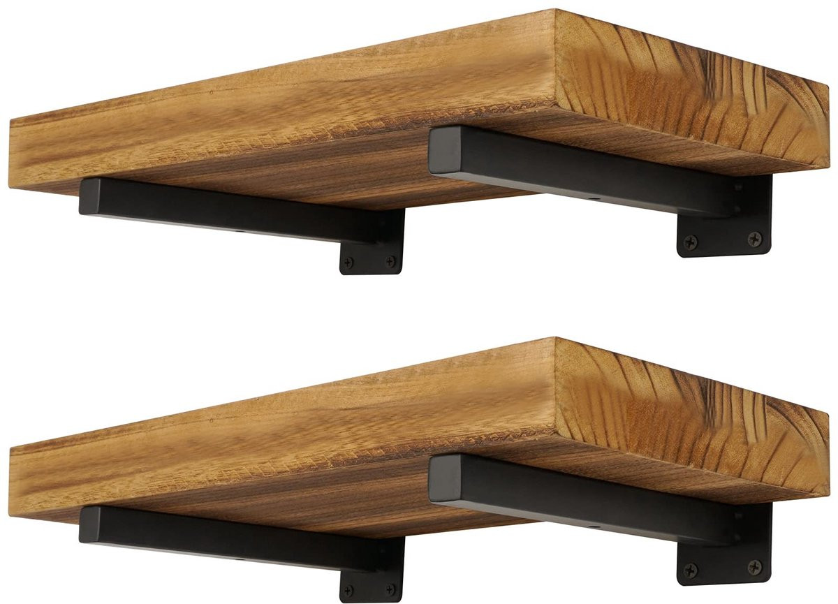 Omgoods Heavy Duty Plankdragers 4 stuks - Zwart met bevestigingsmateriaal