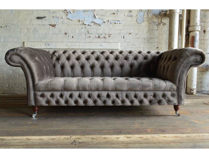 JVmoebel Chesterfield-Sofa Chesterfield Sofa aus Microfaser in elegantem Design, Packung, Made in Europa