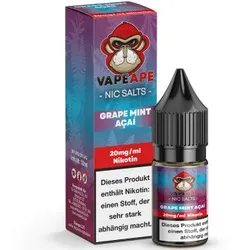 VapeApe Grape Mint Acai NicSalt Liquid 10ml / 20mg