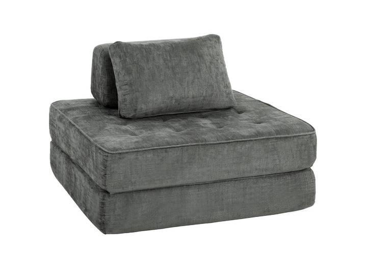 Homcom Bodensessel Chenille Grau, Textil, Füllung: Schaumstoff,Schaumstoff,Schaumstoff, 97x70x97 cm, Wohnzimmer, Sessel