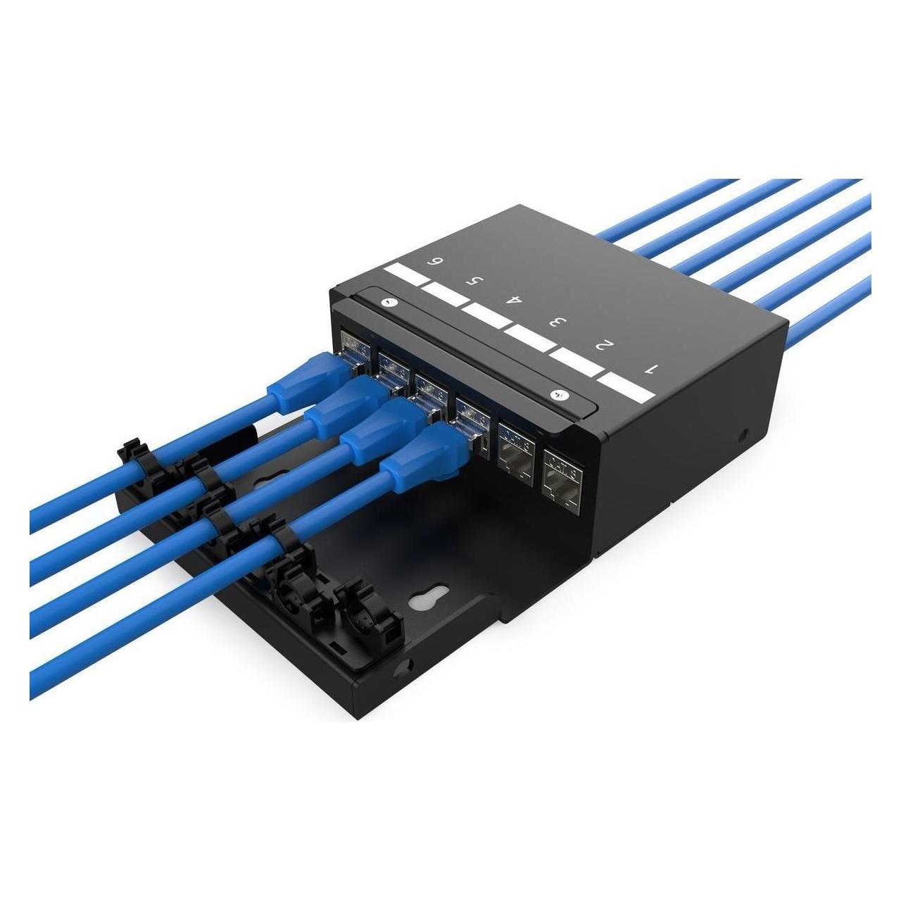 Digitus Konsolidierungspunkt-Box, 6 Ports Keystone-Module mit intelligentem Kabelmanager (DN-93708-6)