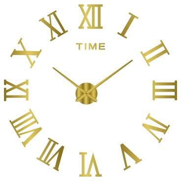 Uplift Essentials 3D Luminous Minimalist DIY Wall Clock 033 Gold 3d 51 In (130cm)