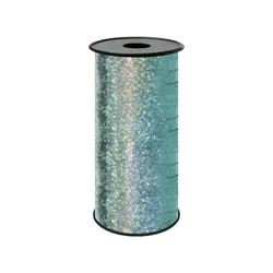 Geschenkband / Ballonband / Polyband / Kräuselband - holografisch hellblau 92m