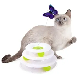 All for Paws Cat Toy Interactive Tower Of Butterfly 25X25X14Cm - (787.7560), Katzenspielzeug