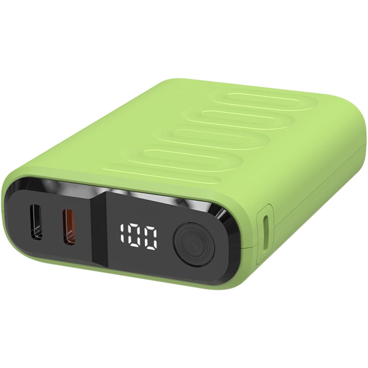 10.000 mAh Realpower PB-10000C PD+,3xType-C,hellgrün Bulk