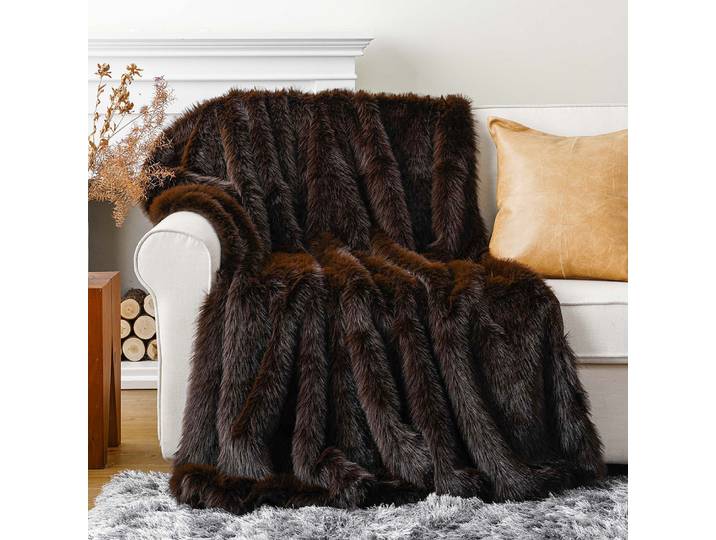 Couverture Battilo moelleuse et douce, couverture de luxe en fausse fourrure de vison pour lit et canapé, grande couverture chaude pour la décoration intérieure