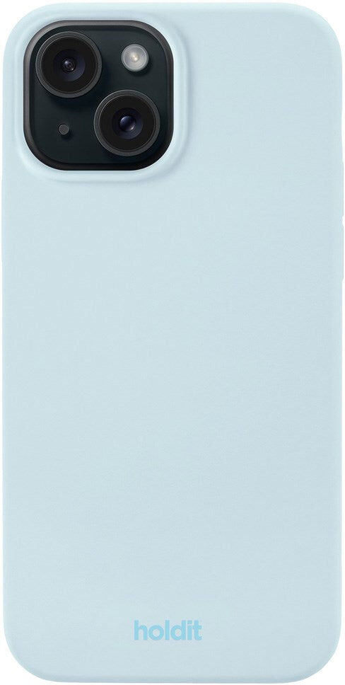 Holdit iPhone 15 Soft Touch Silikone Cover - Mineral Blue
