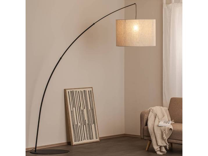 Bogenlampe Moby TK Lighting, für Wohn- / Esszimmer, Metall, Stehlampe