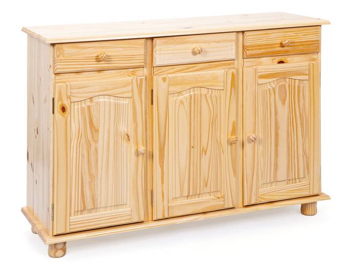 Kommode LEO 130x87x43 cm Massivholz Natur