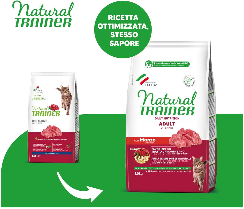 Natural Trainer Gatto Adult Manzo 1.5KG