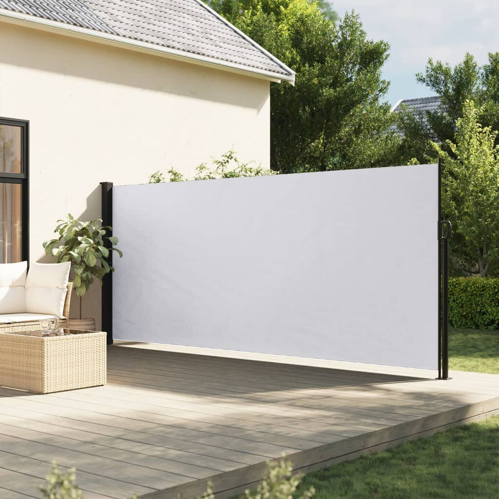 17 Stories Retractable Side Awning White 160cm H x 500cm W