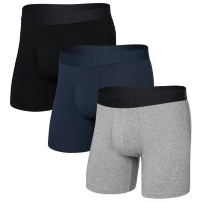 Saxx - Droptemp Cooling Cotton Boxer Brief Fly 3-Pack - Alltagsunterwäsche Gr XXL grau