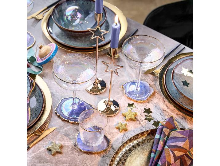 Ensemble de 4 coupes à champagne Transparent/Translucide