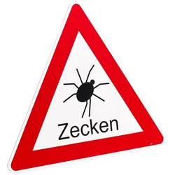 Schild Achtung Zecken