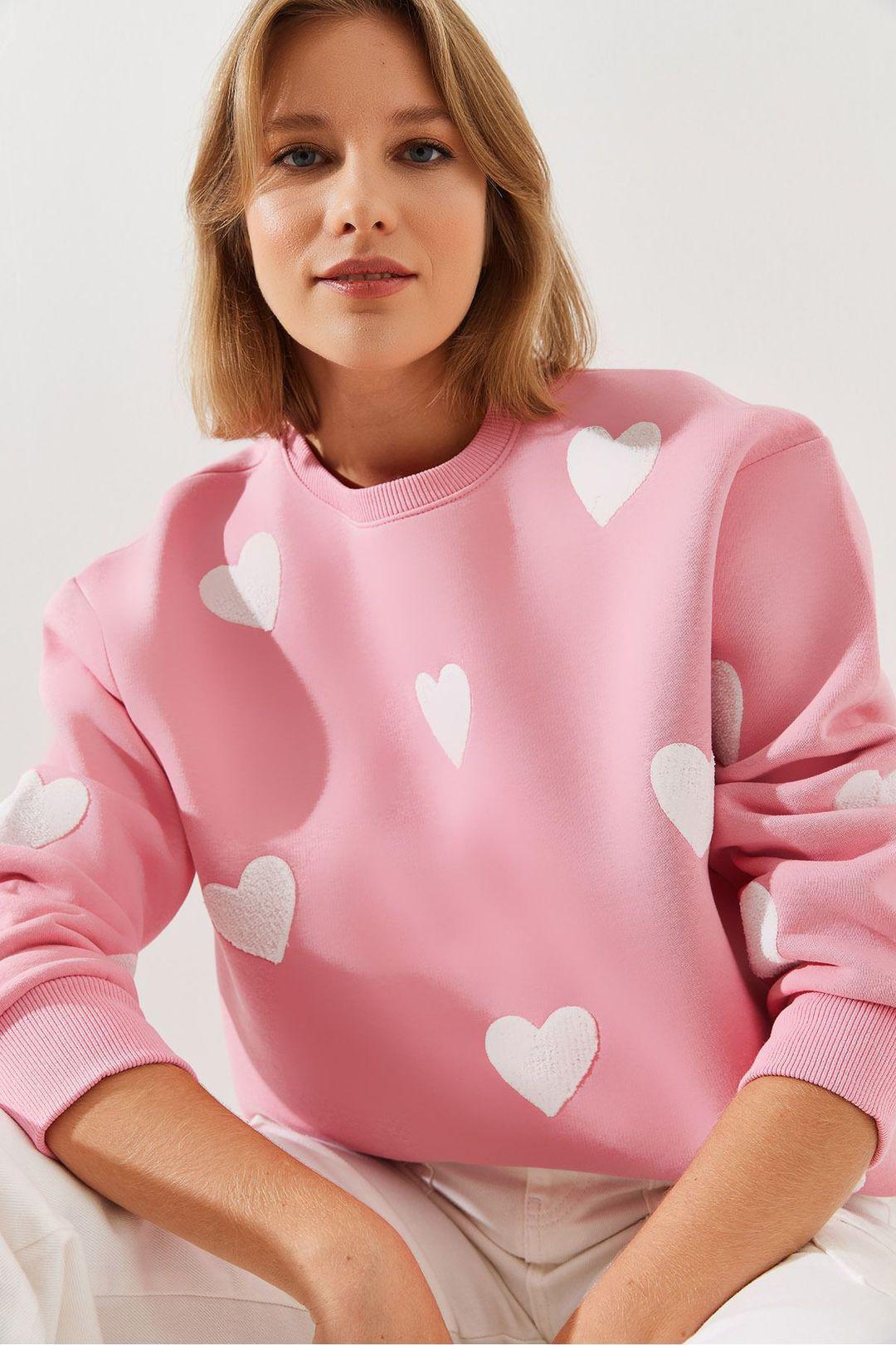 Oversized Geborduurd Crewneck Sweatshirt