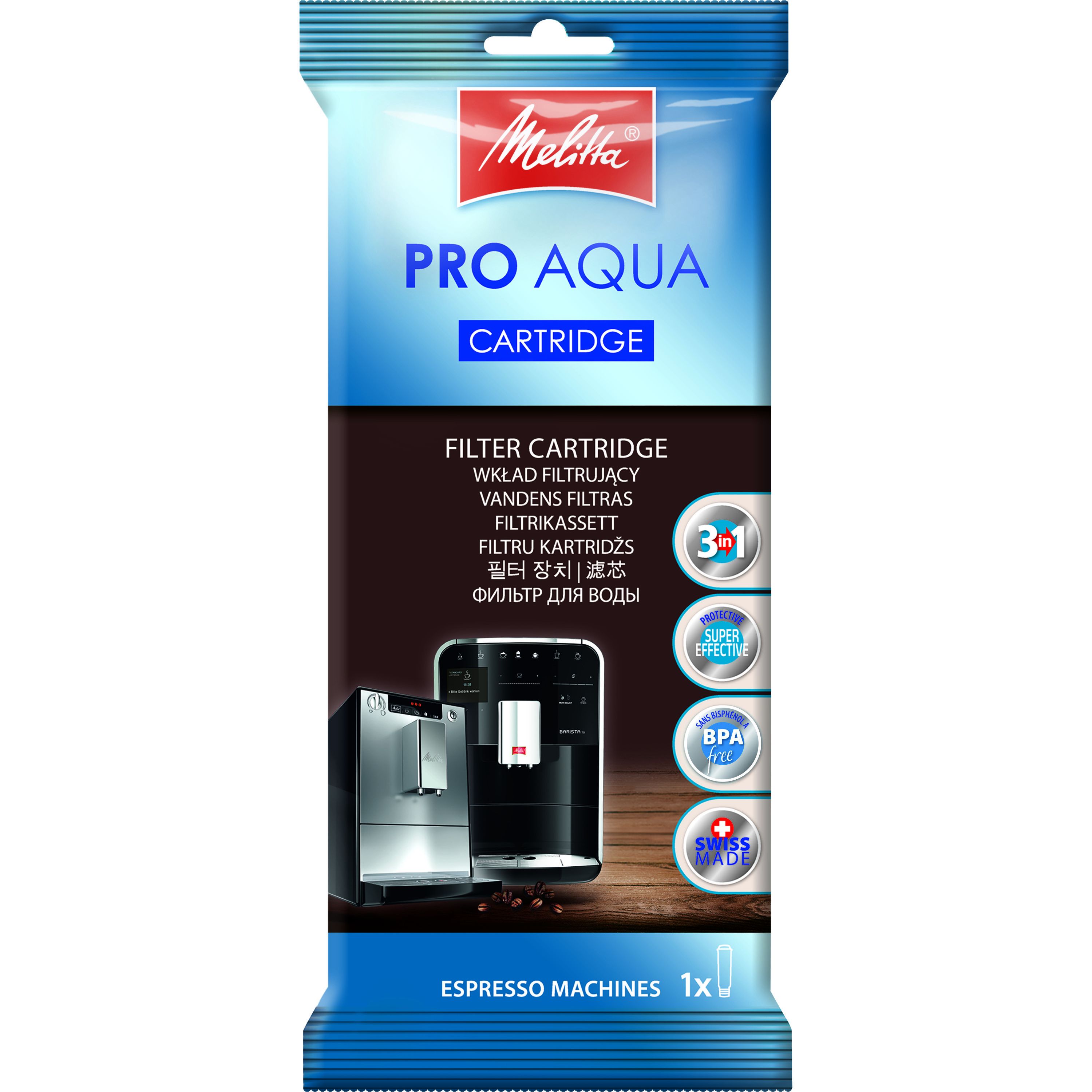 Melitta PRO AQUA Wasserfilter reduziert Kalkablagerungen Wasserfilter (Weiß) 4006508192830