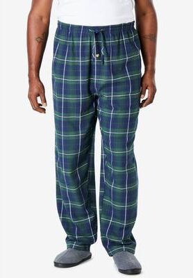 Men's Big & Tall Flannel Plaid Pajama Pants by KingSize in Balsam Plaid (Size 3XL) Pajama Bottoms