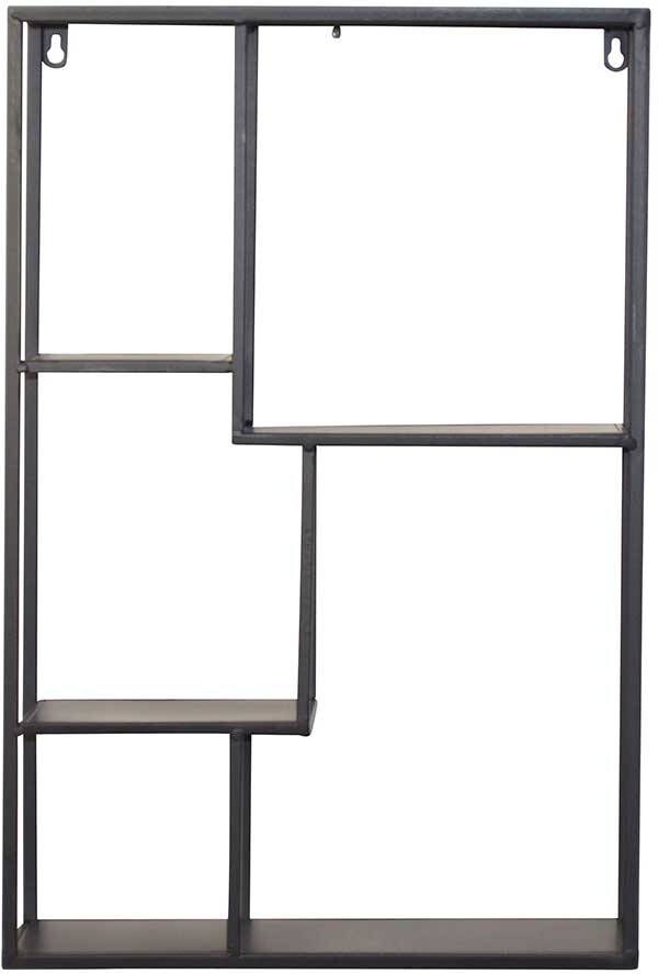 Pharao24.de Kleines Wohnzimmerregal in Schwarz modernes Design