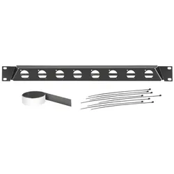 Adam Hall 19" Parts 872230 Angled Rack Panel for 8 x D-TYPE Sockets - Rackblende