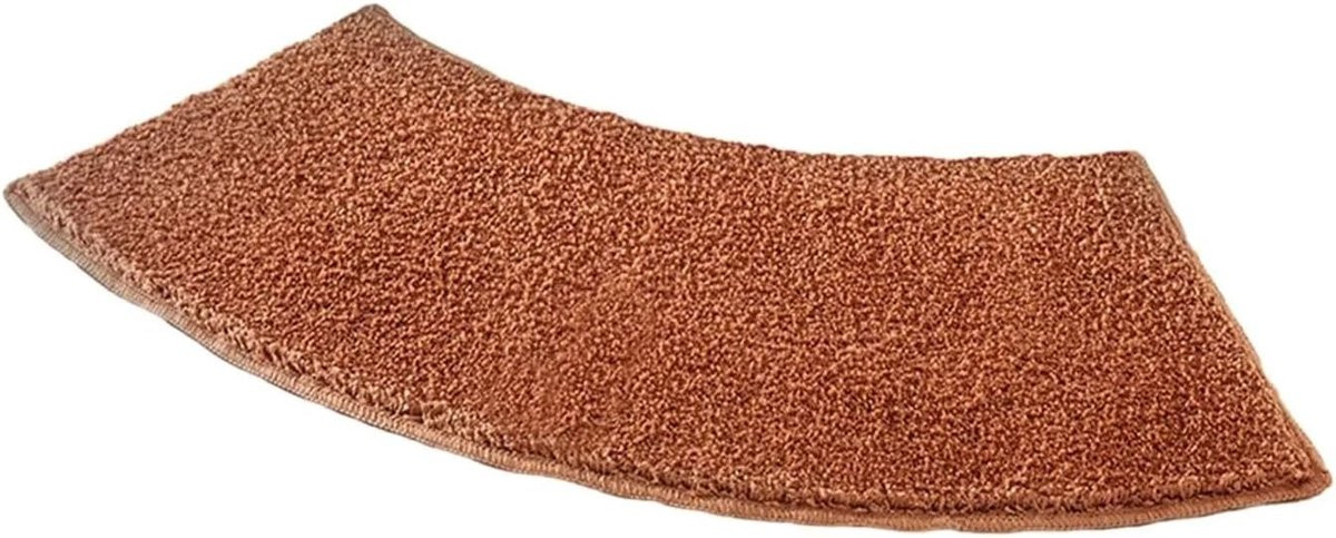 Bruine gebogen douchemat voor een veilige doucheervaring - 42 x 100 cm
