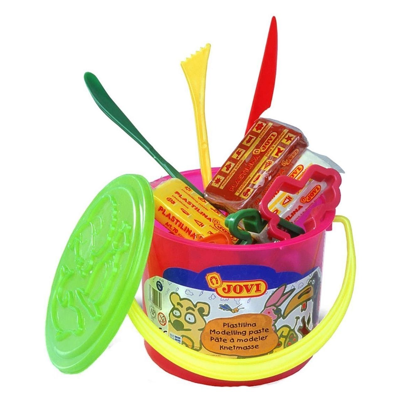 Jovi Bastelset Plastilin-Set mit Zubehör im Eimer (42827854)