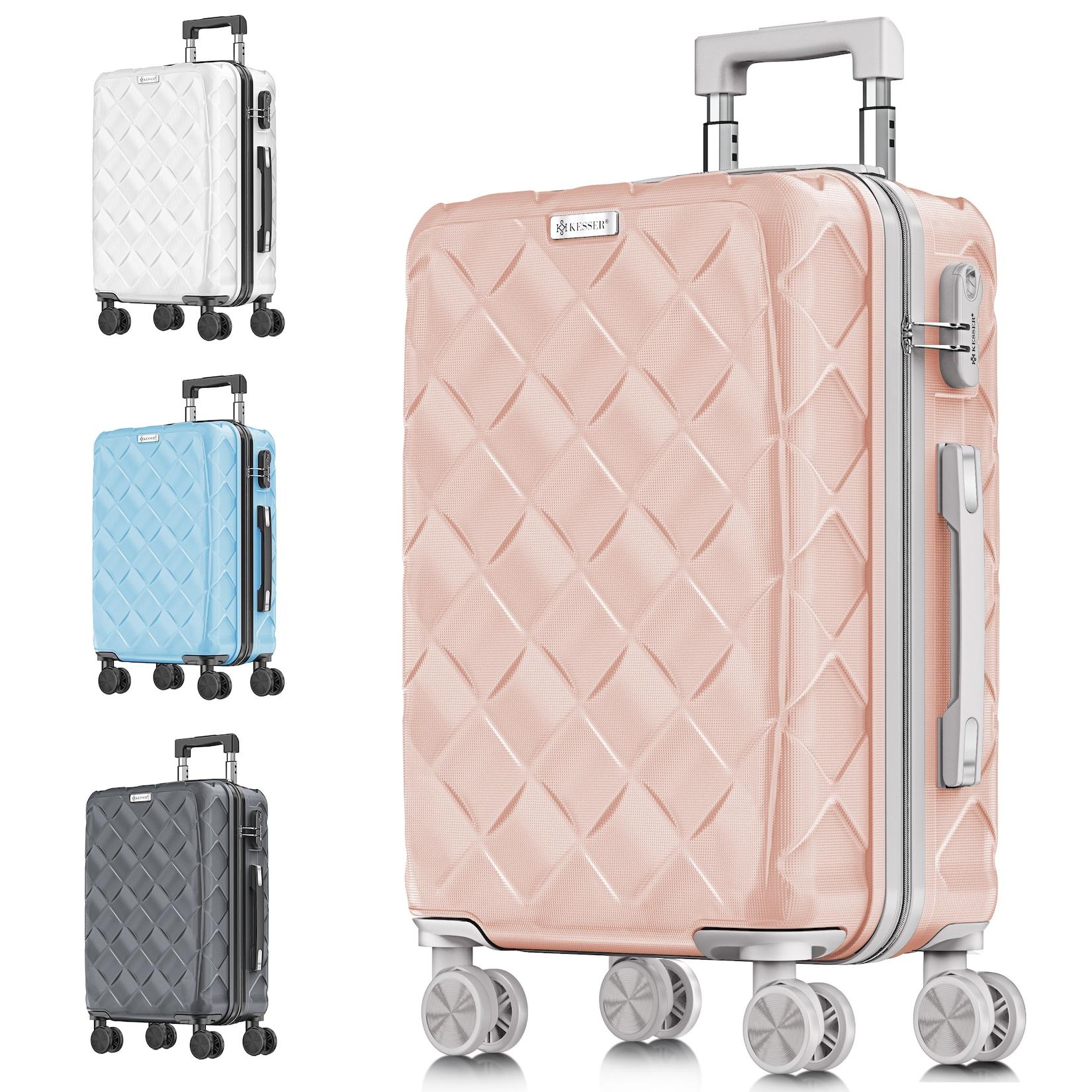 KESSER® Reisekoffer Koffer ABS Hartschalenkoffer mit Zahlenschloss, Kofferwaage & Reisebrieftasche 360° Rollen Koffer für Business & Reise Trolley