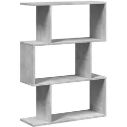 vidaXL Raumteiler-Bücherregal 3 Fächer Betongrau 70x24x97 cm