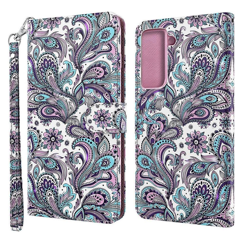 Cover-Discount Galaxy S21 FE - Etui Glitzer Effekt Paisley (Samsung Galaxy S21 FE) (101236405E)