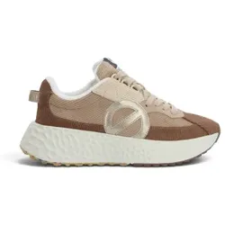 NO NAME für Damen. KNVCDD0 Carter Runner Daddy Sneaker beige (38), Stoff, 3 bis 5 cm, Schnürsenkel, Lässig, Nackt