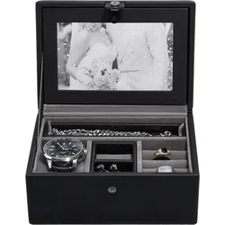 Stackers Schmuck- und Uhrenkasten mit Bilderrahmen, schwarz
