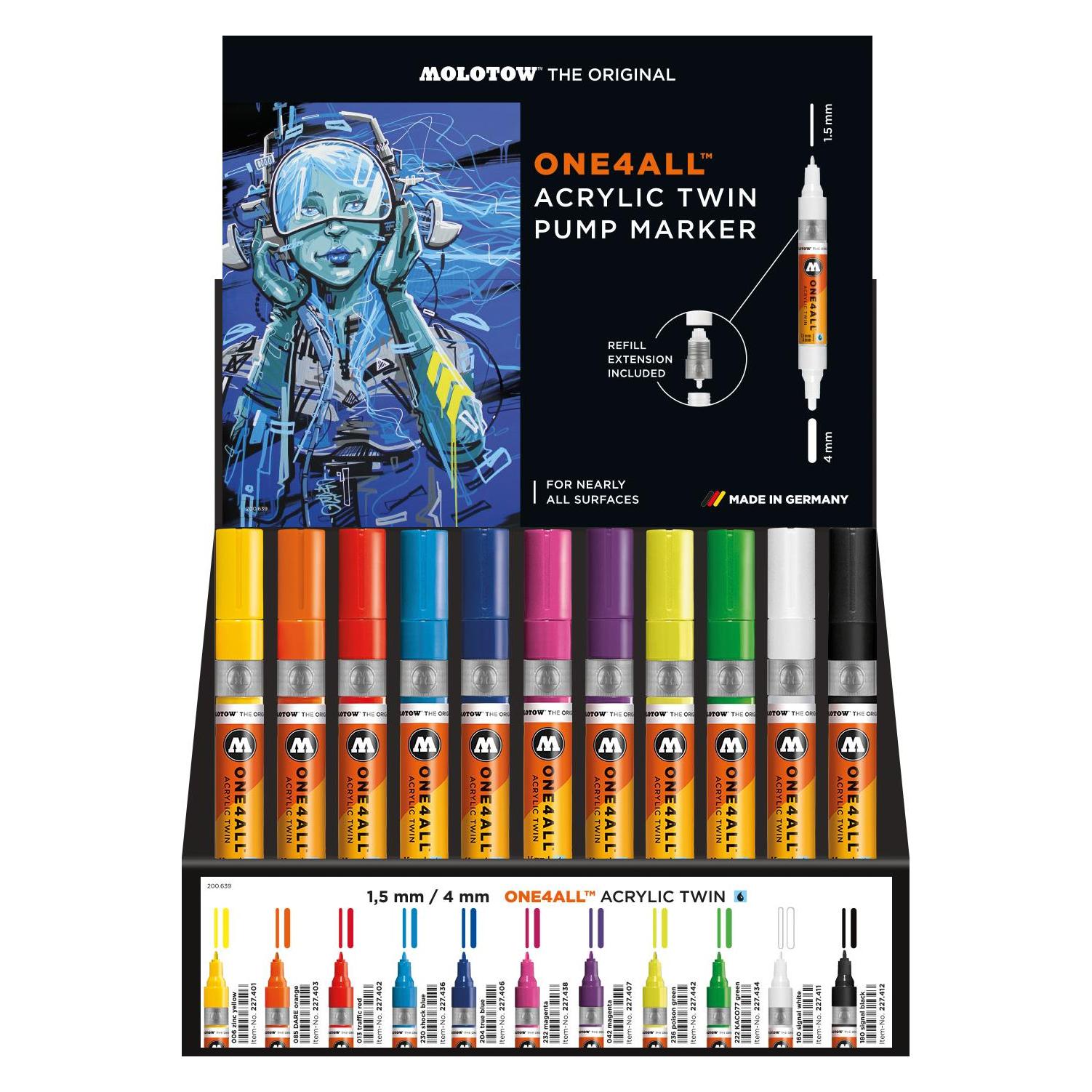 Molotow Display Acrylmarker ONE4ALL Twin (33x) (MO200639)