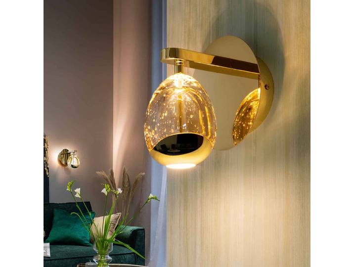Schuller Valencia Wandleuchte Rocio, messing / gold, für Wohn- / Esszimmer, Metall
