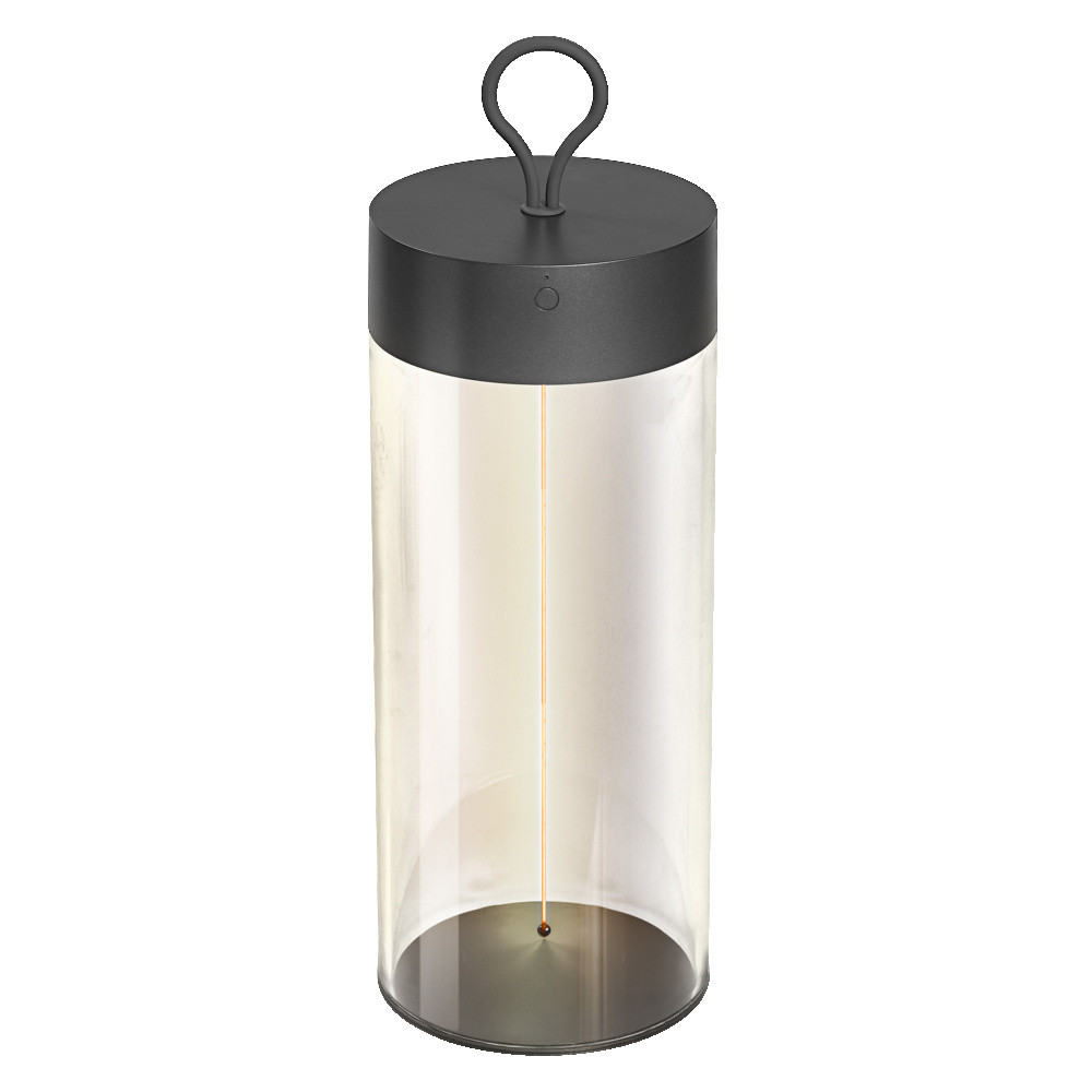 Ledvance Decor Filament LED-tafellamp, Donkergrijs, Draadloos, Dimbaar, Touchbediening, 2700K