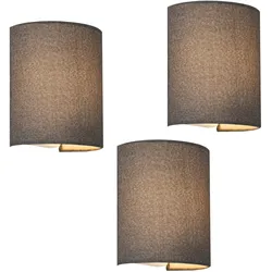 Wandleuchte Brüssel 3er Set Grau [lux.pro]
