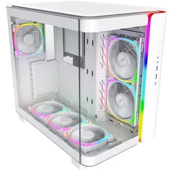 Montech King 95 Pro (ATX, mATX, Mini-ITX), PC Gehäuse, Transparent, Weiss